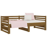 ZNTS Pull-out Day Bed without Mattress Honey Brown 2xcm 814672