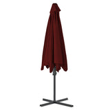 Garden Parasol with Steel Pole Bordeaux Red 300x230 cm 312518