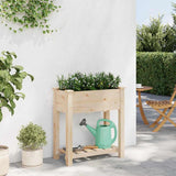 Garden Planter Beige 71 x 37 x 76.5 cm Solid Fir Wood 42006566