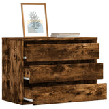 Corner Chest of Drawers Smoked Oak 80x41x58 cm Engineered Wood 852856