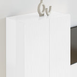 TV Wall Cabinet Wall-mounted High Gloss White 59.5 x 31 x 80 cm 892363