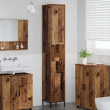 Bathroom Cabinet with Drawer Old Wood 31.5 x 33 x 190 cm 883412