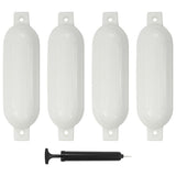 Boat Fenders 4 pcs White 51x14 cm PVC 92385