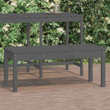 Garden Bench Grey Solid pine wood Medium Classic/Traditional 824006