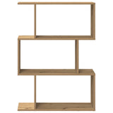 Room Divider Bookcase 3-Tier Artisan Oak 70x24x97 cm Engineered Wood 858119
