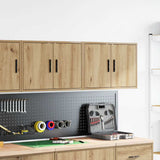 ZNTS Garage Wall Cabinets 2 pcs Artisan Oak Engineered Wood 860660