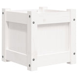 Garden Planters 2 pcs White Solid Wood Pine 837397