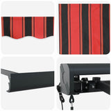 Awning Red and Black 350 x 250 x 165 cm Polyester and Aluminium 3330240
