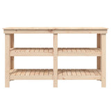 Work Bench 142.5x50x80 cm Solid Wood Pine 823649