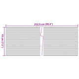 Garden Privacy Screens 10 pcs Grey 252.5x19 cm PVC 4005546