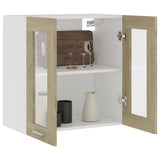 Hanging Glass Cabinet Sonoma Oak 60x31x60 cm Engineered Wood 802524