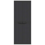 Outdoor Storage Cabinet Black 65x37x165 cm PP 364205
