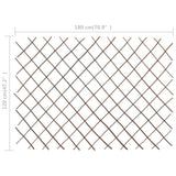 Willow Trellis Fences 5 pcs 180x120 cm 147760