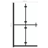 151183 Foldable Walk-in Shower Wall Transparent ESG Glass 100x190 cm