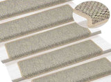 Stair Mats Self-adhesive Sisal-Look 15 pcs 65x21x4 cm Light Green 326887