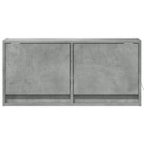 TV Wall Cabinet with LED Lights Concrete Grey 80x31x35 cm 852358