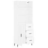 Highboard White 69,5x34x180 cm Engineered Wood 3190037