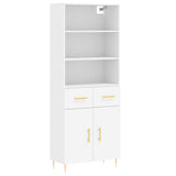 Highboard White 69.5x34x180 cm Engineered Wood 3200505