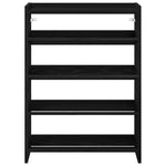 ZNTS Shoe Rack Black 60x25x81 cm Engineered Wood 859879