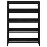 ZNTS Shoe Rack Black 60x25x81 cm Engineered Wood 859879