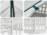 6 Panel Dog Playpen White 179 x 151 x 114 cm Plastic 42027224