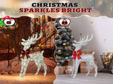 3-Piece Lighted Christmas Reindeer Set Outdoor Decorations, Weather Proof Sparkling Deer 21962879