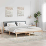 Bed frame Brown and light grey 180 x 200 cm Solid pine wood 3394353