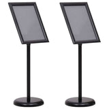 Poster Stands 2 pcs Black 45 x 32.7 x 108 cm Aluminium 3385631
