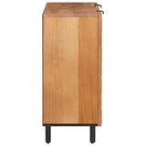 Sideboard Acacia Brown Finish 90 x 33 x 75 cm Solid Mango Wood 4017928
