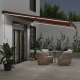 Manual Retractable Awning with LEDs Brown 600x350 cm 3215416
