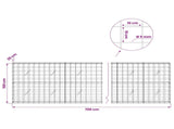 Gabion with 5 mm Wire and 10x10 cm Mesh 700x20x100 cm 3465032