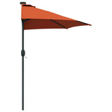 Garden Parasol Terracotta 294 x 150 x 224 cm 42003272