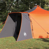 Tipi Tent with Roof Grey and Orange 492 x 492 x 275 cm Taffeta 42000989