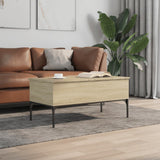 ZNTS Coffee Table Sonoma Oak 100x50x45 cm Engineered Wood and Metal 845412