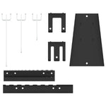 ZNTS Pegboards 2 Pack with 8 Accessories, Grey, 50x80 cm Steel 4103483