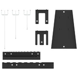 ZNTS Pegboards 2 Pack with 8 Accessories, Grey, 50x80 cm Steel 4103483