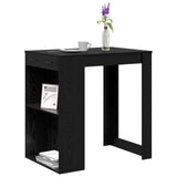 Bar Table Black Oak 102 x 70 x 103.5 cm Engineered Wood 3423343