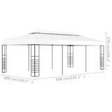 47957 Gazebo Marquee 6x3 m White