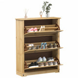 Shoe Cabinet Corona 99x32x124.5 cm Solid Wood Pine 4002786