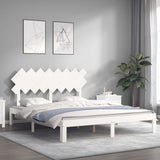 Bed Frame without Mattress White 160x200 cm Solid Wood Pine 3193737