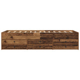 Bed Frame with Storage Old Wood 80 x 200 cm Engineered Wood 3429648