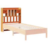 Headboard with Storage Wax Brown 75 cm Solid Wood Pine 855528