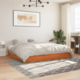 Bed Frame without Mattress Wax Brown 200x200 cm Solid Wood Pine 844814