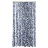 Fly Curtain Blue and White 100x230 cm Chenille 377372
