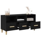 TV Cabinet Black Oak 102 x 36 x 50 cm Engineered Wood 8004201
