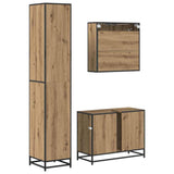Bathroom Furniture Set 3 pcs Artisan Oak Engineered Wood 3402546