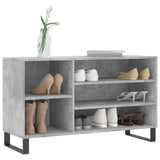 Shoe Cabinet Concrete Grey 102x36x60 cm Engineered Wood 831424