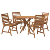 5 Piece Garden Dining Set Solid Wood Acacia 3283566