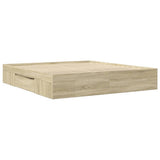 Bed Frame without Mattress Sonoma Oak 200x200 cm Engineered Wood 3295445