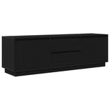 TV Cabinet with LED Lights Black Oak 160.5x41x50 cm 3328427